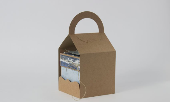 RzP Papiertasche für Exploding Box Explosionsbox 10,7x10,7, kraft