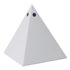 RzP Pyramide Schachtel Geschenkbox Box Taufe Kommunion 5x5x6 300g, weiß