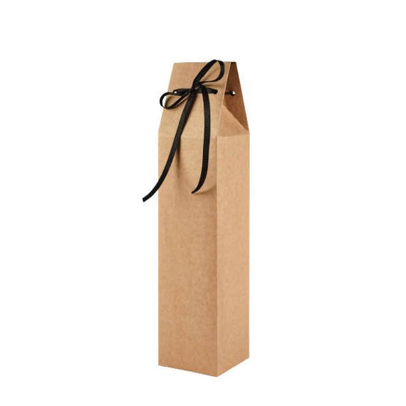 RzP Schachtel für Wein Weinkiste Geschenkbox Box 8x8x30cm 470g, kraft