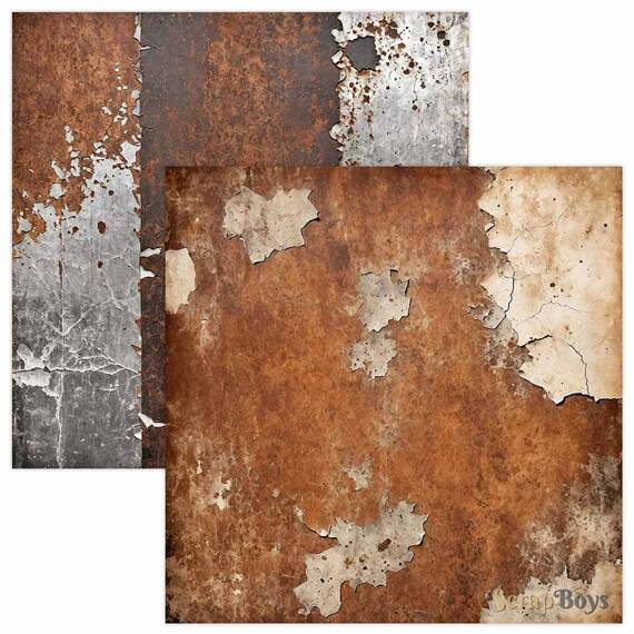 SCRAPBOYS Set 12 Blatt 30,5x30,5cm doppelseitig Scrapbooking Papier Set - Rusty Pack