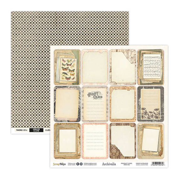 SCRAPBOYS Set 12Stk 30x30cm doppelseitig Scrapbooking Archivalia