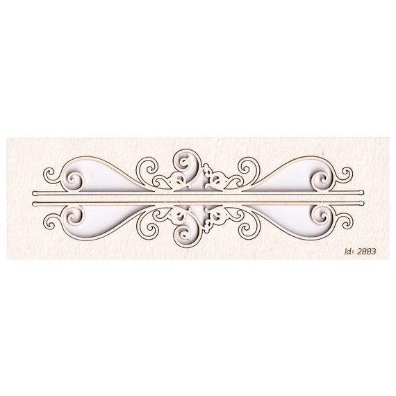 SCRAPINIEC Dekorpappe Die Cut Chipboard Dekoration Ornament, Border Park Avenue