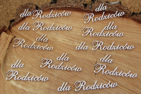 SCRAPINIEC Dekorpappe Die Cut Chipboard Dekoration Ornament, Dla Rodziców 5190