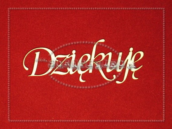 SCRAPINIEC Dekorpappe Die Cut Chipboard Dekoration Ornament, Dziękuję