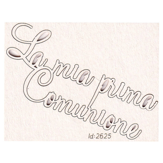 SCRAPINIEC Dekorpappe Die Cut Chipboard Dekoration Ornament La mia prima Comunione