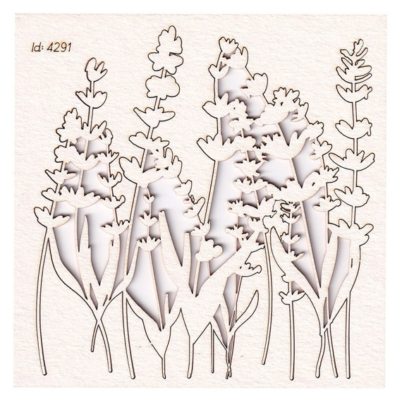 SCRAPINIEC Dekorpappe Die Cut Chipboard Dekoration Ornament, Lavender Mist