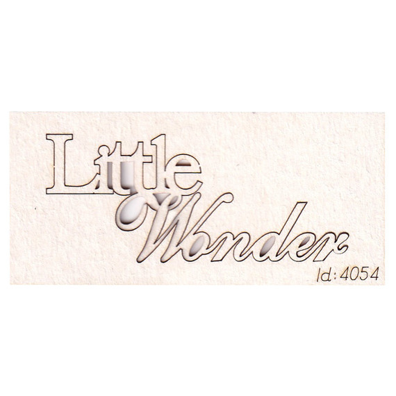 SCRAPINIEC Dekorpappe Die Cut Chipboard Dekoration Ornament, Little wonder