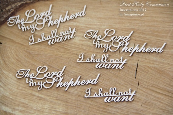 SCRAPINIEC Dekorpappe Die Cut Chipboard Dekoration Ornament, Lord is my Sheperd