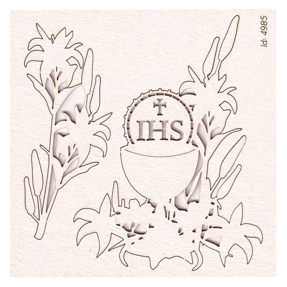 SCRAPINIEC Dekorpappe Die Cut Chipboard Dekoration Ornament, Massenkelch Lilien