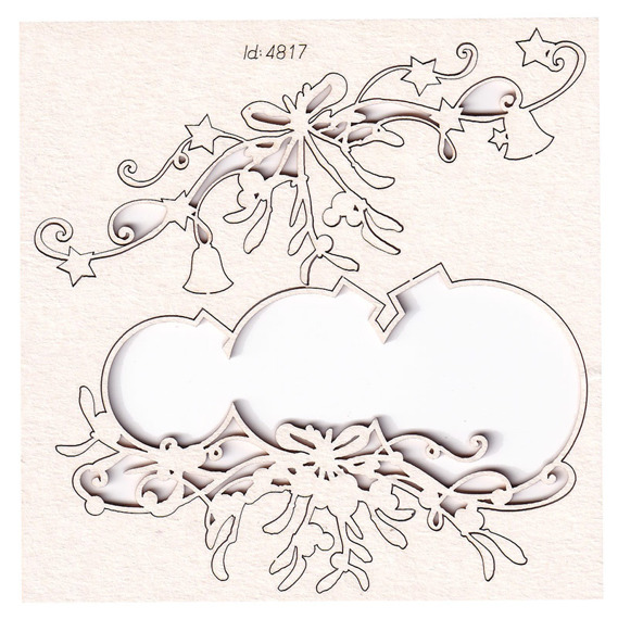 SCRAPINIEC Dekorpappe Die Cut Chipboard Dekoration Ornament, Mistel Kugeln 4817