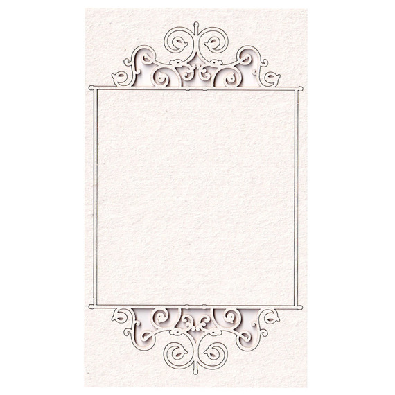 SCRAPINIEC Dekorpappe Die Cut Chipboard Dekoration Ornament, Rahmen Frame Park Avenue