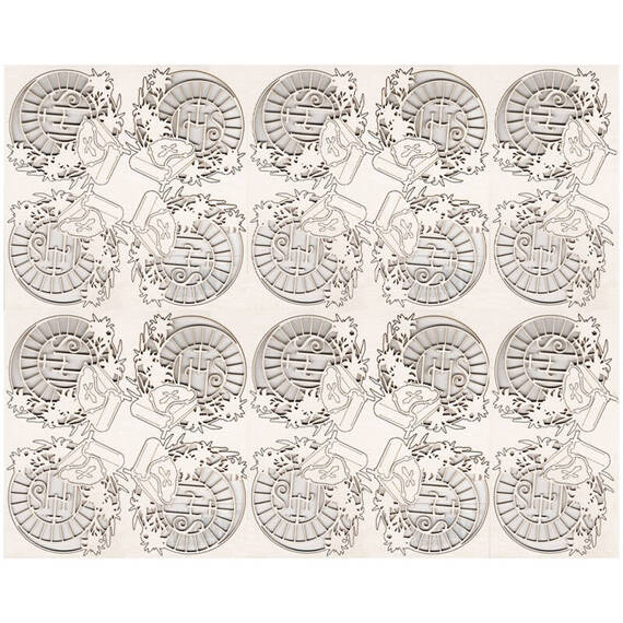 SCRAPINIEC Dekorpappe Die Cut Chipboard Dekoration Ornament, Rosenkranz Dekor 20 stk. 