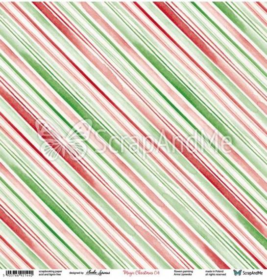 SCRAPandME 30x30cm doppelseitig Scrapbooking Papier 250g, Magic Christmas 03/04