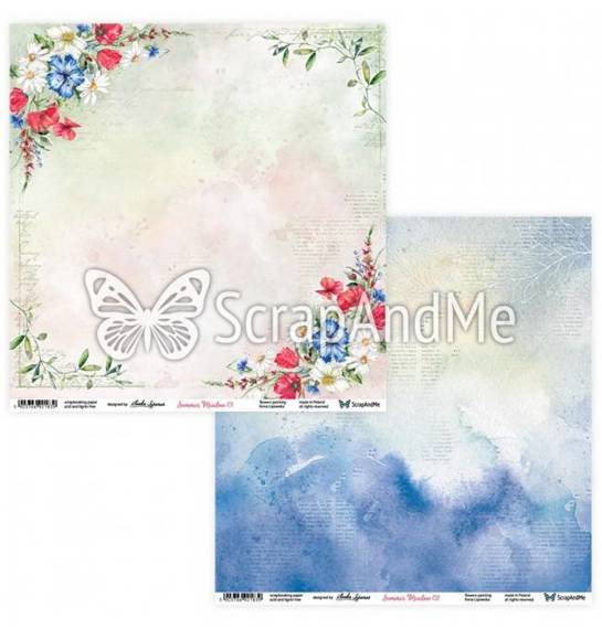 SCRAPandME 6Blatt 30x30cm doppelseitig Scrapbooking Papier 250g, Summer Meadow