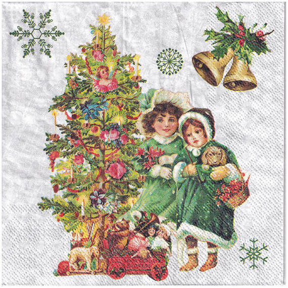 SERVIETTEN 1 Stück Motivservietten Decoupage Napkin 33x33cm, Nostalgic Christmas 