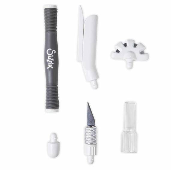 SIZZIX - 3 in 1 Werkzeugset - Trimmer Messer Papieralterung Werkzeug