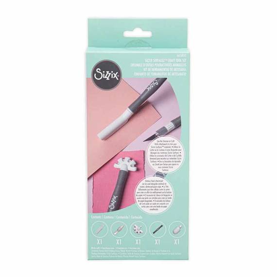 SIZZIX - 3 in 1 Werkzeugset - Trimmer Messer Papieralterung Werkzeug