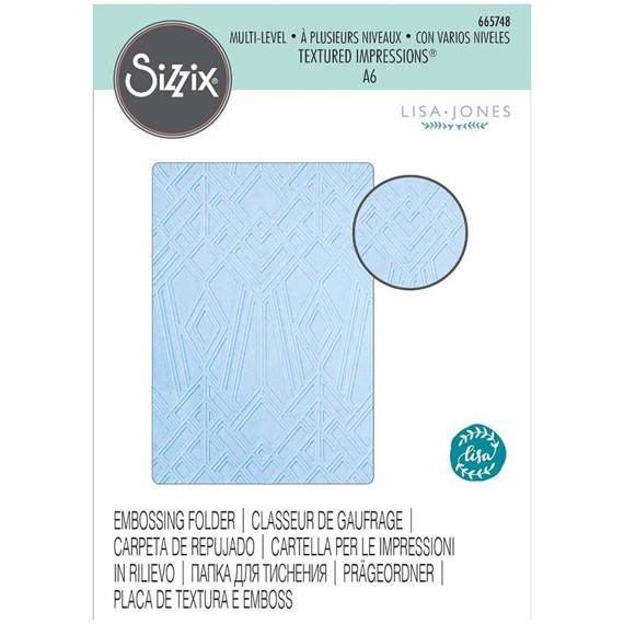 SIZZIX - 3D Textured Impressions Embossing Folder -  Geo Diamonds by Lisa Jones