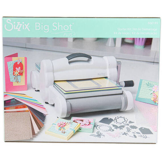 SIZZIX Big Shot PLUS Starter Kit 666185 Stanz- und Prägemaschine Machine white & gray