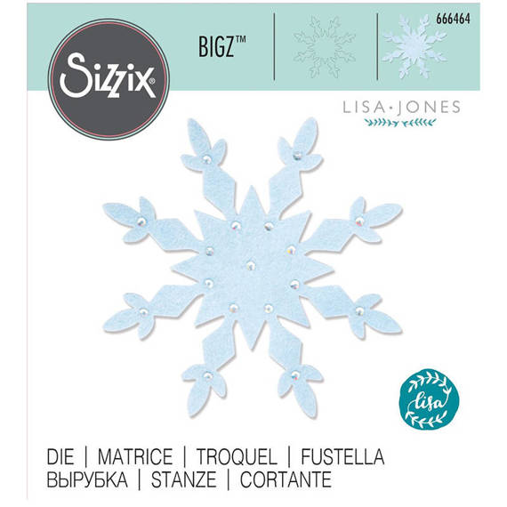 SIZZIX Bigz Stanzform Präge Stanzschablone Cutting Die, Ornate Snowflake by Lisa Jones 