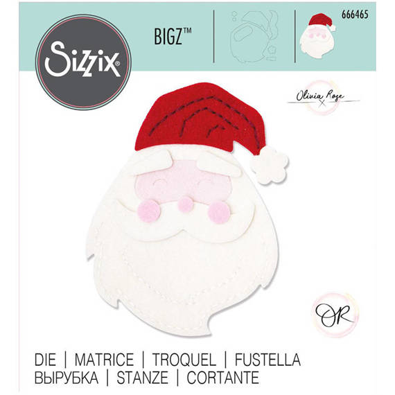 SIZZIX Bigz Stanzform Präge Stanzschablone Cutting Die, Santa Claus by Olivia Rose