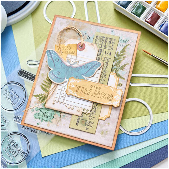 SIZZIX Framelits Stanzform Präge Stanzschablone + Stempelset, Forever Journal Essentials by 49 and Market