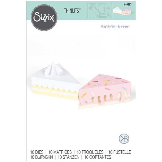 SIZZIX Stanzform Präge Stanzschablone Cutting Die, Box Cake Slice by Kath Breen