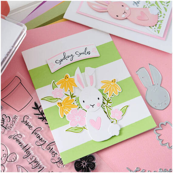 SIZZIX Stanzform Präge Stanzschablone Cutting Die, Bunny Bits & Blooms