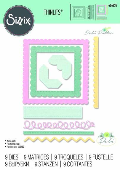 SIZZIX Stanzform Präge Stanzschablone Cutting Die, Fabulous Frames & Borders Rahmen, Ränder, Ecken