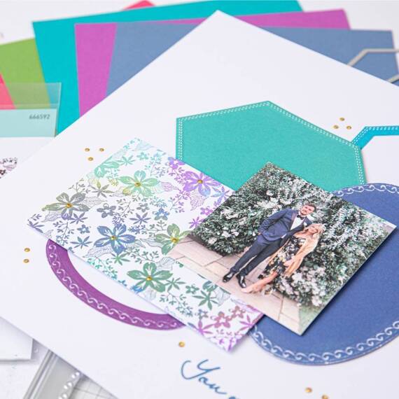 SIZZIX Stanzform Präge Stanzschablone Cutting Die Framelits, Stitched Hexagons