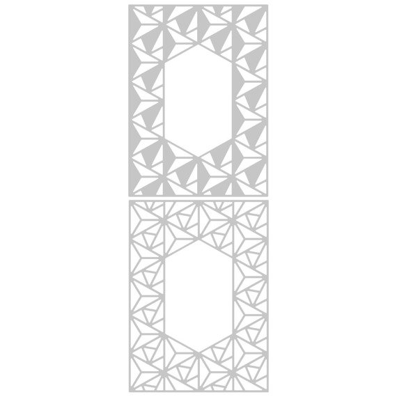 SIZZIX Stanzform Präge Stanzschablone Cutting Die, Geo Lattice Frame 664398