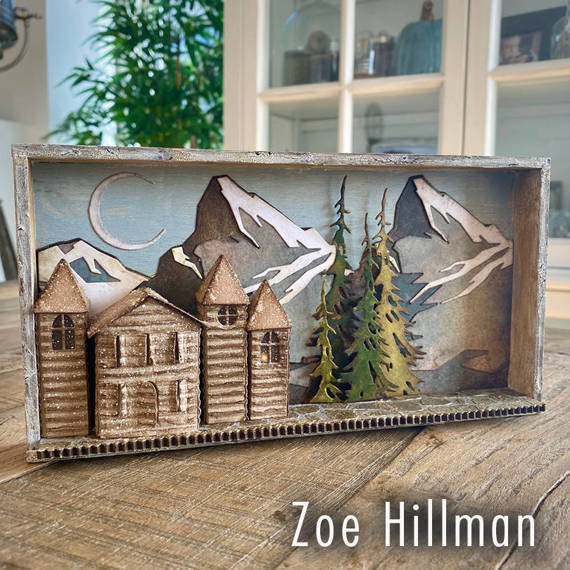 SIZZIX Stanzform Präge Stanzschablone Cutting Die, Paper Village #2 by Tim Holtz