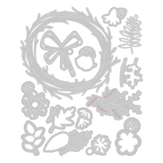 SIZZIX Stanzform Präge Stanzschablone Cutting Die, Vault Foliage Wreath