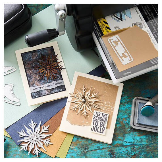 SIZZIX Stanzform Präge Stanzschablone Cutting Die, Vault Winter Wishes by Tim Holtz