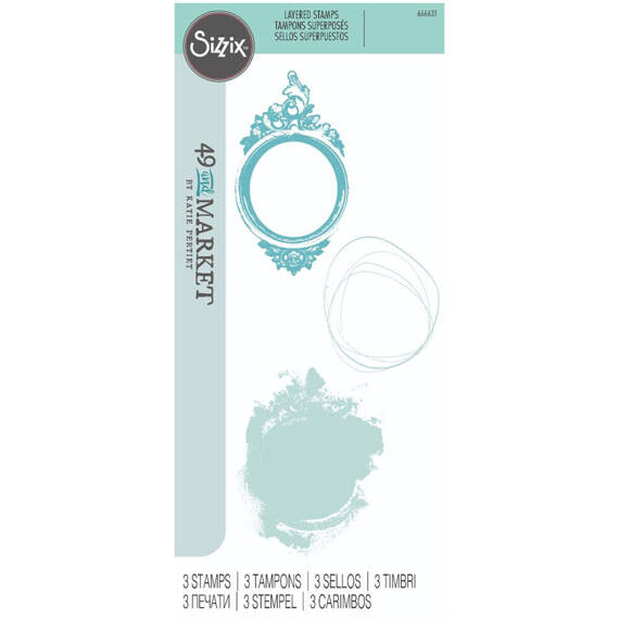 SIZZIX Stempel - Artsy Regal Frame by 49 and Market