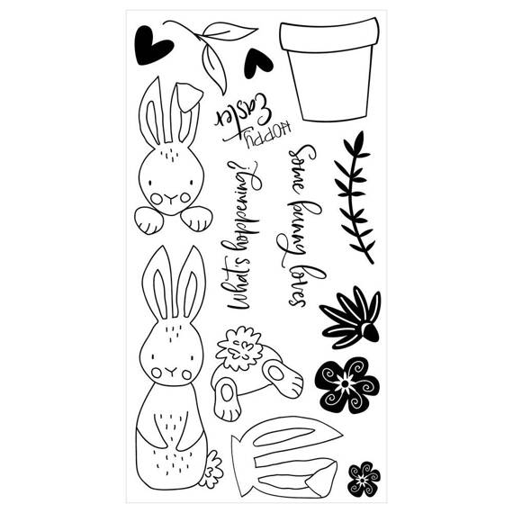 SIZZIX Stempel -  Bunny Bits & Blooms