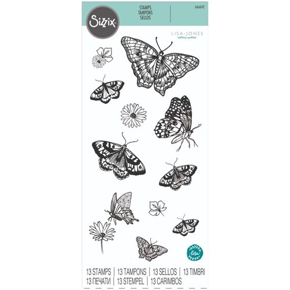 SIZZIX Stempel - Nature Butterflies Schmetterlinge