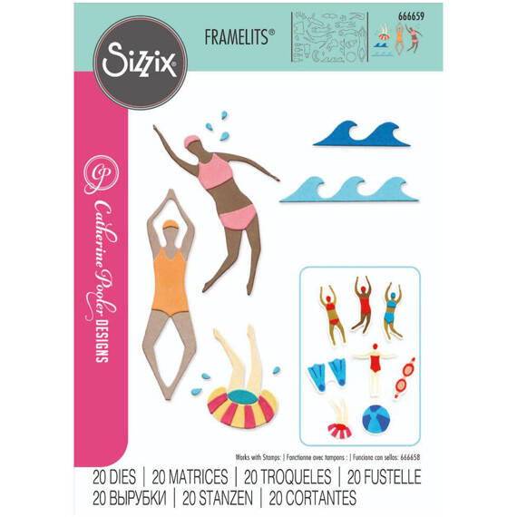 SIZZIX Stempel + Stnzform - Synchronized Swimmers 