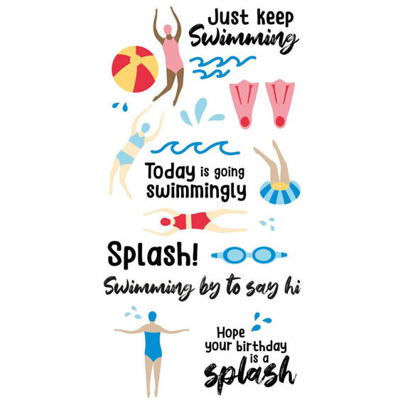 SIZZIX Stempel - Synchronized Swimmers, Schwimmen