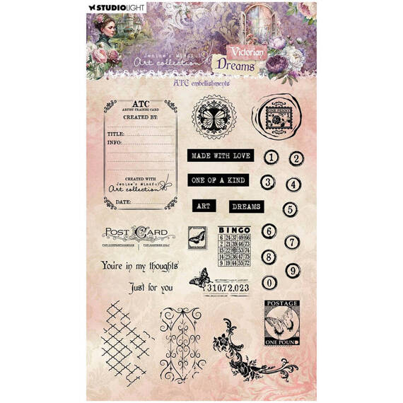 SRUDIOLIGHT - Transparenter Stempel - ATC embellishments, Dekorationen