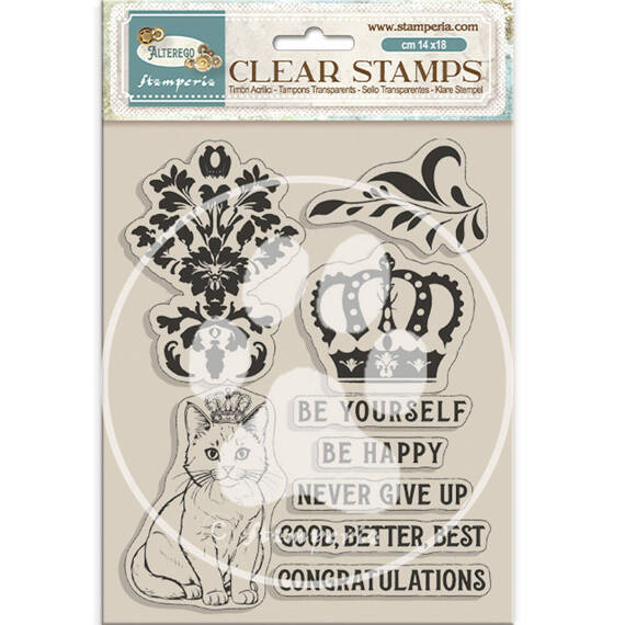 STAMPERIA Clear Stamps - Alterego Krone und Katze