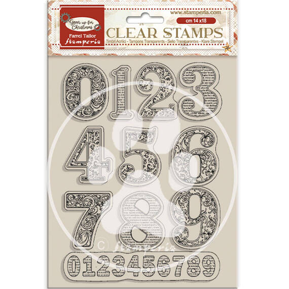 STAMPERIA Clear Stamps - Gear Up Ziffern