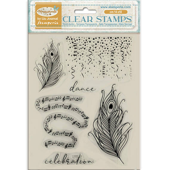 STAMPERIA Clear Stamps - Masquerade Federn