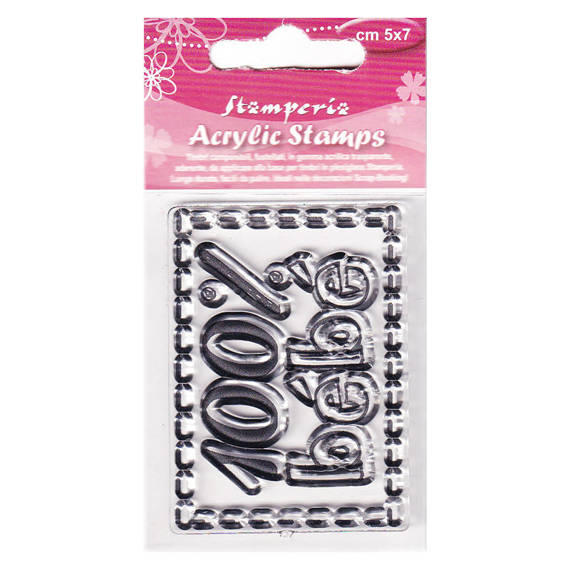 STAMPERIA Clear Stamps Set Motivstempel - Untertitel 100% Bebe