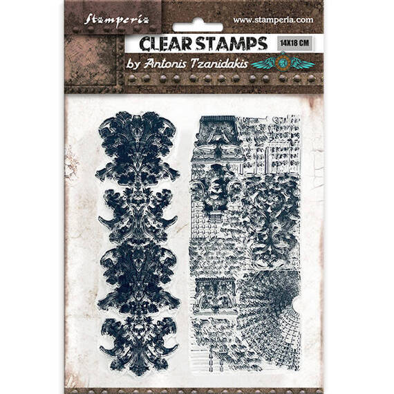 STAMPERIA Clear Stamps - Sir Vagabond Dekorkante, Stempeln Set Motivstempel