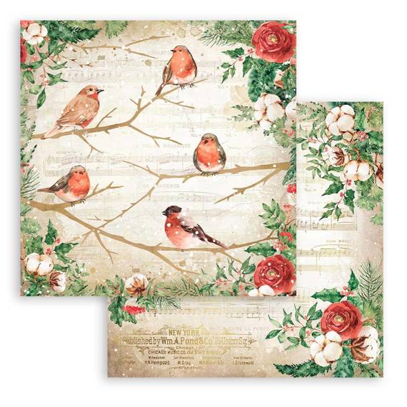 STAMPERIA Set 10 Blatt 15x15cm doppelseitig Scrapbooking Papier 190g, Romantic Home