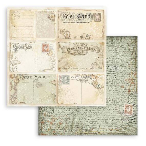 STAMPERIA Set 10 Blatt 20x20cm doppelseitig Scrapbooking Papier 190g, Alterego Hintergrund