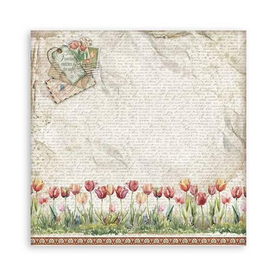 STAMPERIA Set 10 Blatt 20x20cm doppelseitig Scrapbooking Papier 190g, Art of Travelling