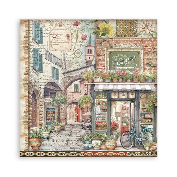 STAMPERIA Set 10 Blatt 20x20cm doppelseitig Scrapbooking Papier 190g, Art of Travelling