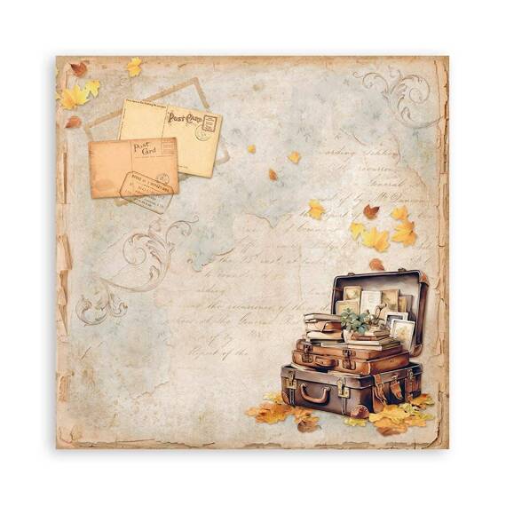 STAMPERIA Set 10 Blatt 20x20cm doppelseitig Scrapbooking Papier 190g, Golden Harmony